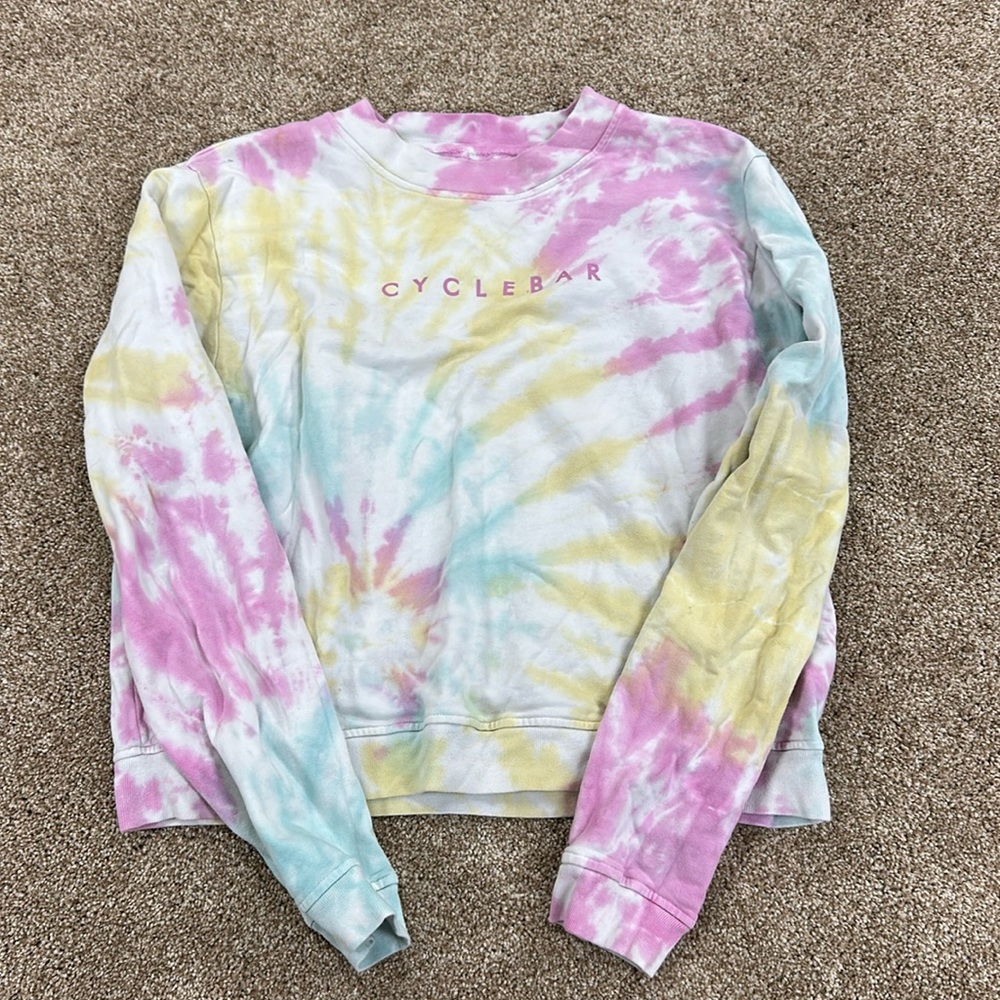 CycleBar Tie Dye French Terry Sweatshirt by Strut This